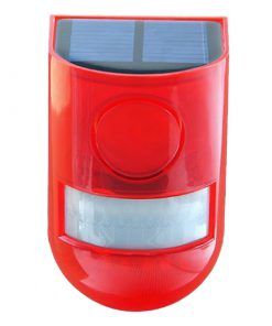 New Solar Infrared Motion Sensor Alarm With 110Db Siren Strobe Light For Home Garden Carage Shed Carvan Security Alarm System-Re