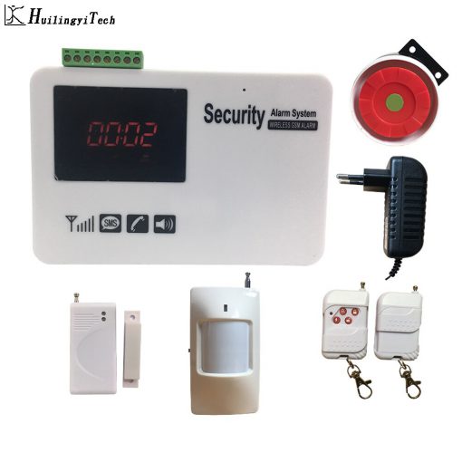 Free Shipping Gsm Sms Security Alarm System Screen Touch Wireless Home Alarm System with Motion Detecter DIY Kit