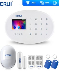 KERUI W20 Wifi Gsm APP Rfid Control Touch Screen Alarm Wireless GSM SMS Intruder Security Alarm System PIR Motion
