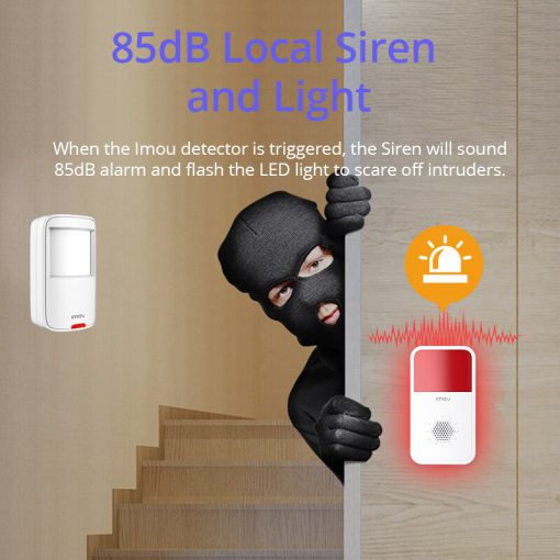 Dahua imou Smart Wireless Strobe Siren Sound Flash Light Alarm Indoor with Lithium Battery 433Mhz For Home Security Alarm System