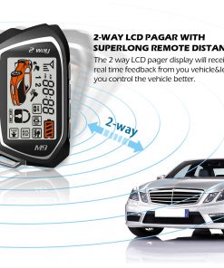 Germany Spy Two Way Car Alarm System Engine Start 2 LCD Remote 5000M Long Range Security Two-way Communication 836