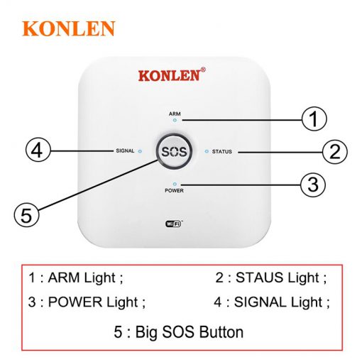 KONLEN Tuya Smart Life MINI WIFI GSM Home Security Alarm System Wireless with IP Video Camera Alexa Google Home Voice Control