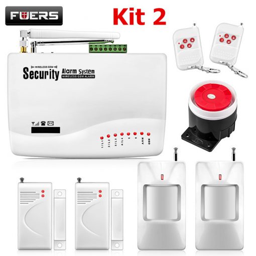 FUERS Wireless GSM10A APP Control Alarm System Home Garage Motion Sensor Russia/English/Spanish Voice Security Auto Dial DIY Kit