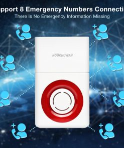KOOCHUWAH GSM Outdoor Motion Alarm Siren DIY Outside Alarm 110db Loud Voice Security Alarm System Sound Light Alert with Battery