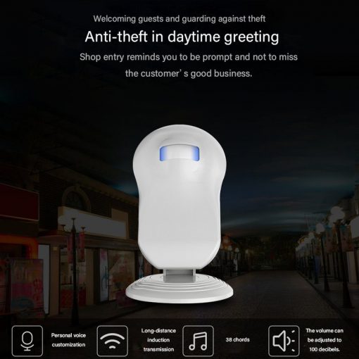 Newest Wireless Doorbell Store Shop Welcome Motion Sensor Infrared Detector Induction Alarm Door Bell Doorbell Security Alarm