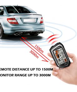 Germany Spy Two Way Car Alarm System Engine Start 2 LCD Remote 5000M Long Range Security Two-way Communication 836