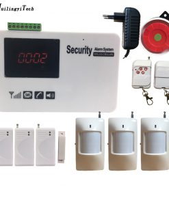 Free Shipping Gsm Sms Security Alarm System Screen Touch Wireless Home Alarm System with Motion Detecter DIY Kit